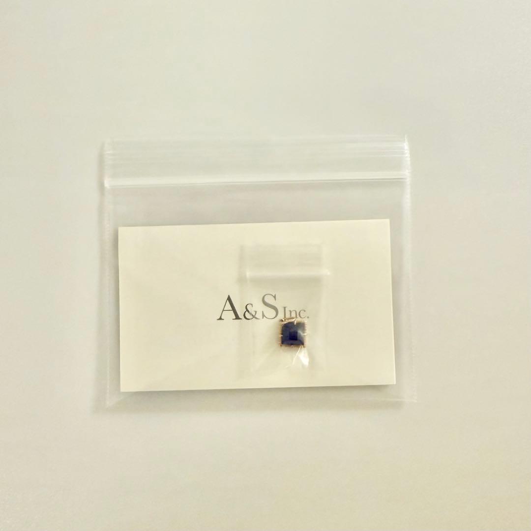 ★agete 10K ラピスラズリとクオーツのチャームのみ　ゴールド