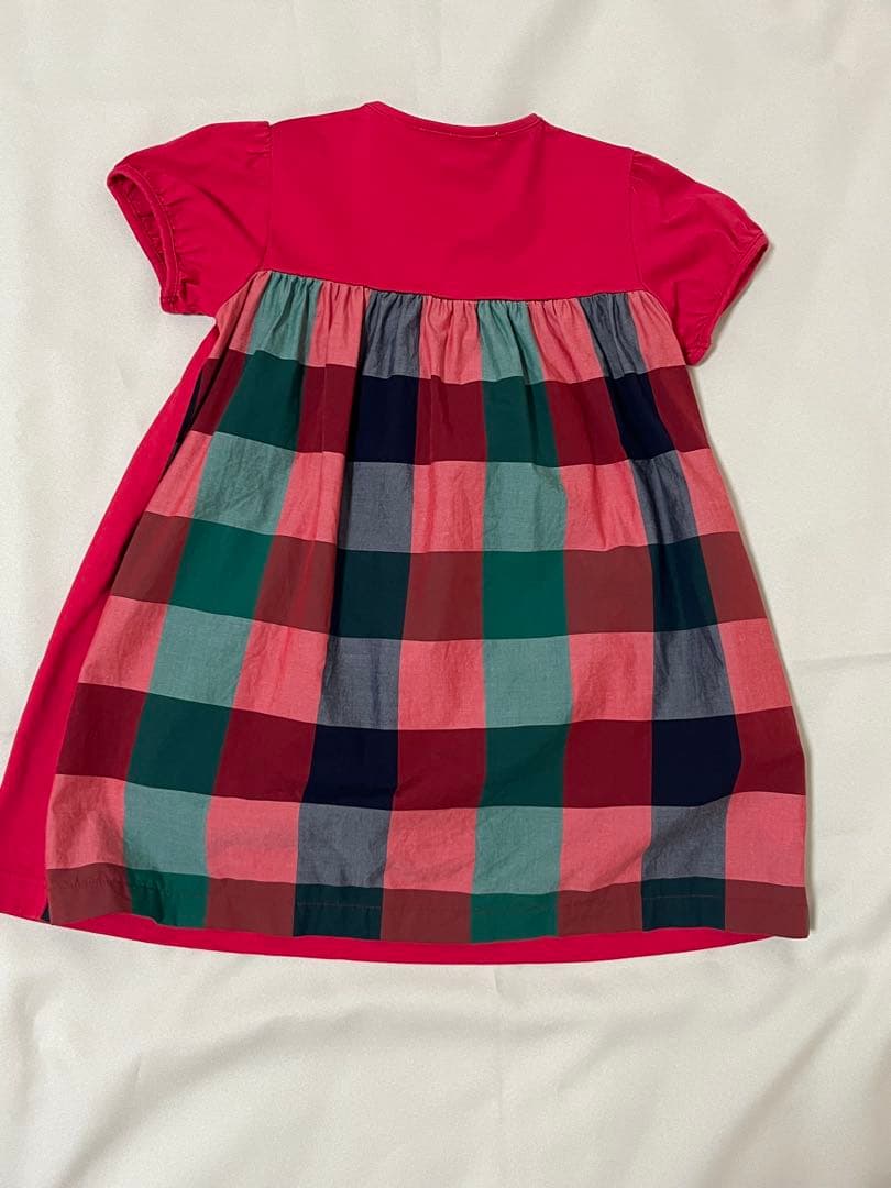 familiar 100 半袖ワンピース 赤