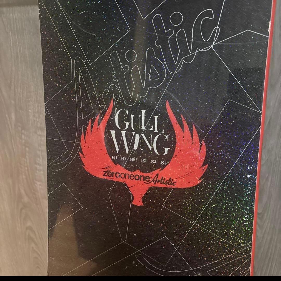 zeroone スノーボード 黒/赤 幾何学模様