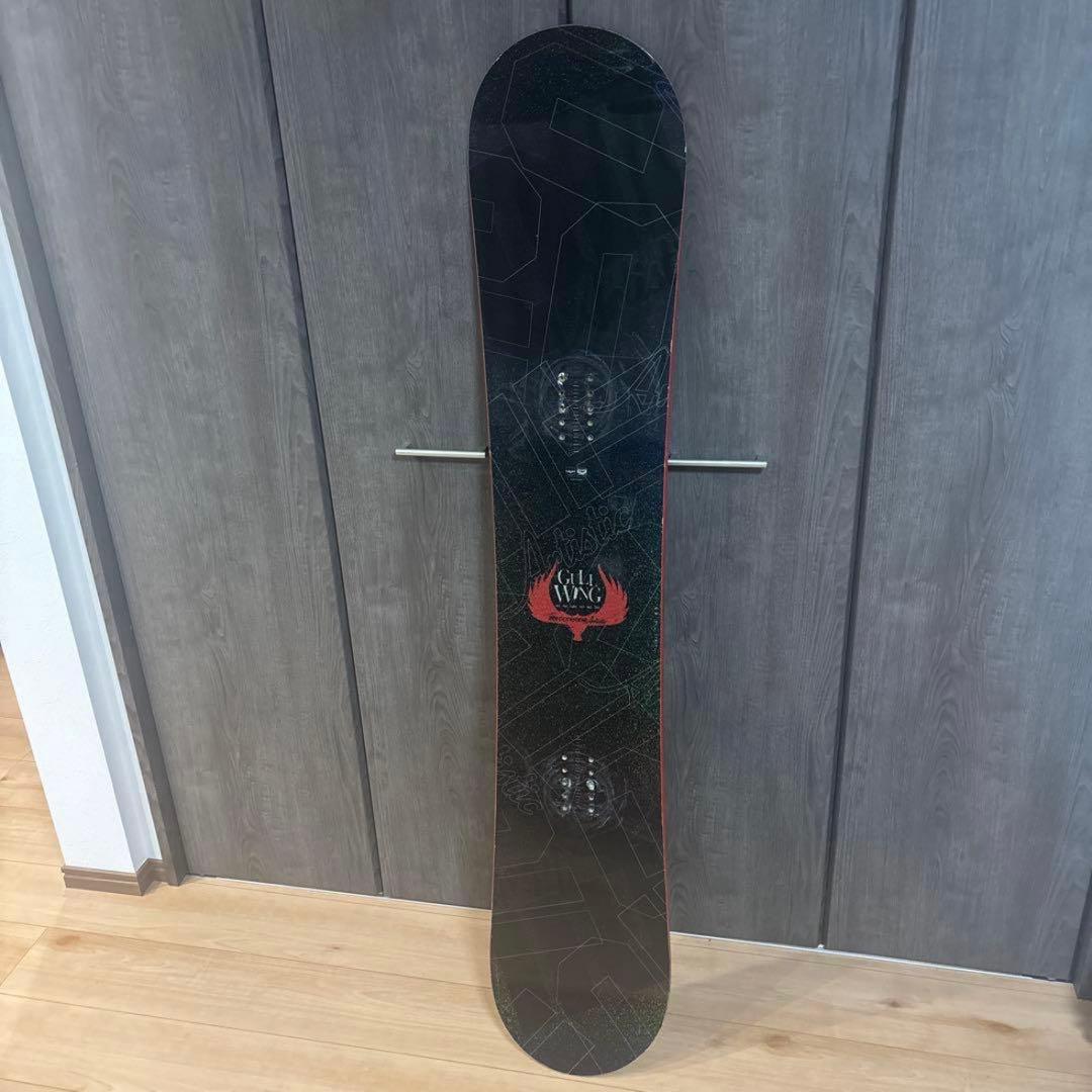 zeroone スノーボード 黒/赤 幾何学模様