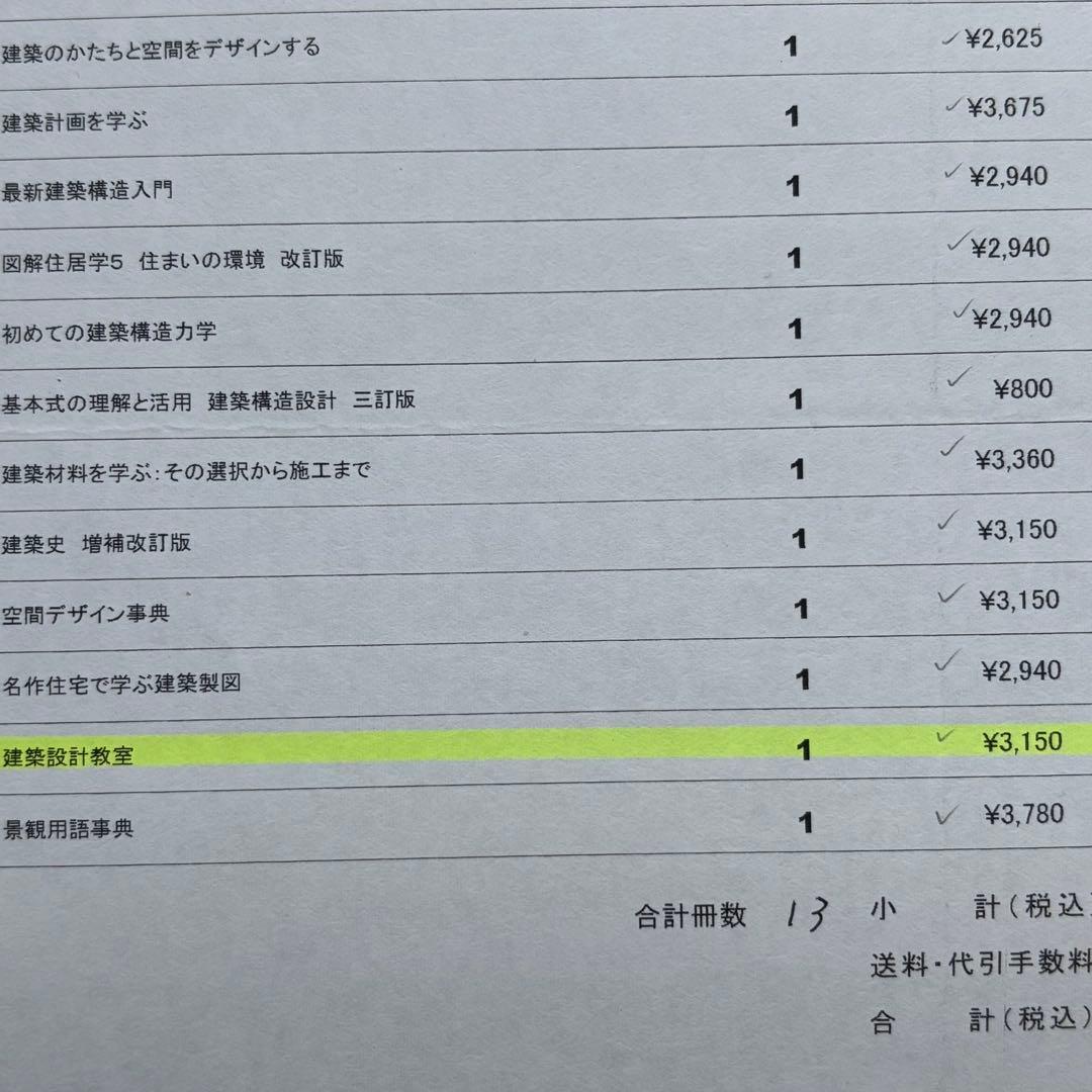 未使用 ∕ 愛知産業大学(通信)建築科 教科書12冊セット+おまけ1冊