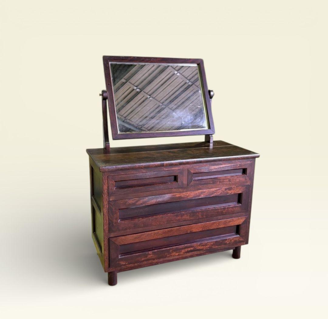 松本民芸家具 鏡台 ドレッサー W約94cm H約125.5cm D約44cm