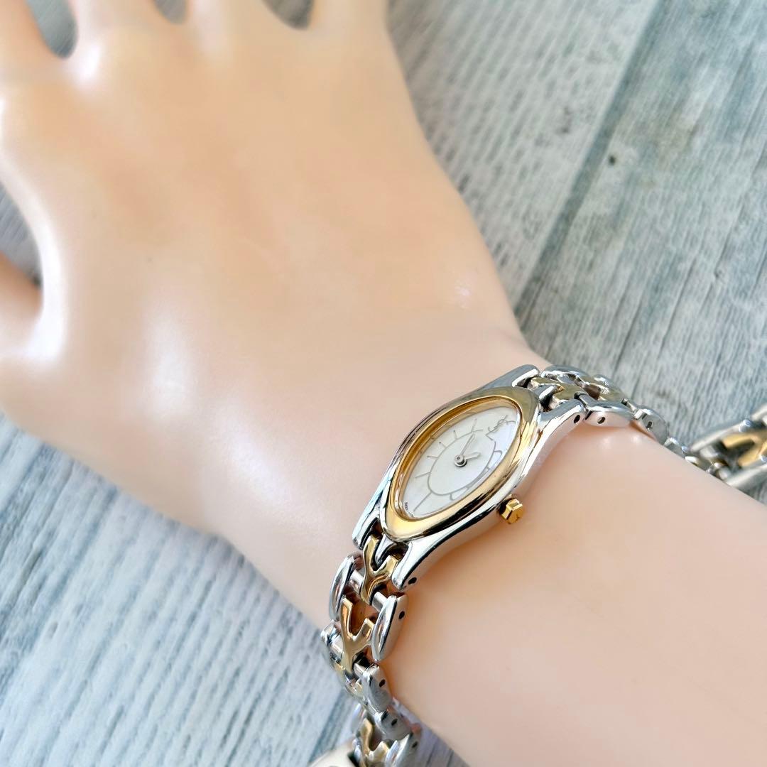 【希少】Yves Saint Laurent 腕時計 YSL コンビ オーバル