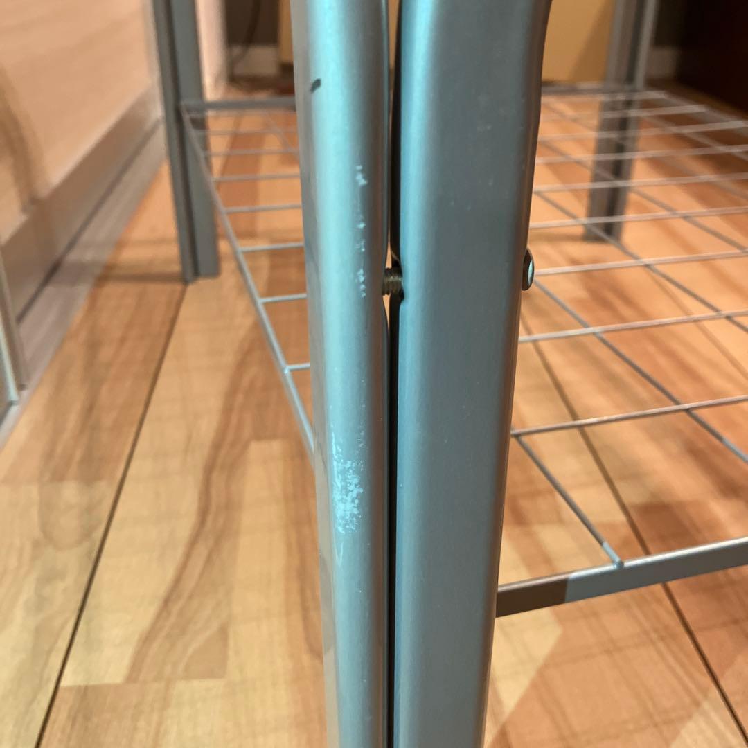 ガラス天板テーブル　グレーシルバー　ローテーブル