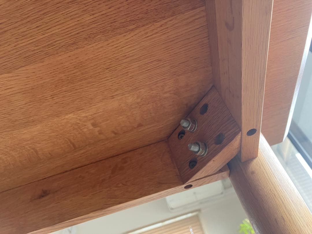 【大幅値下げしました】オーク無垢材 木製ダイニングテーブル 4人用