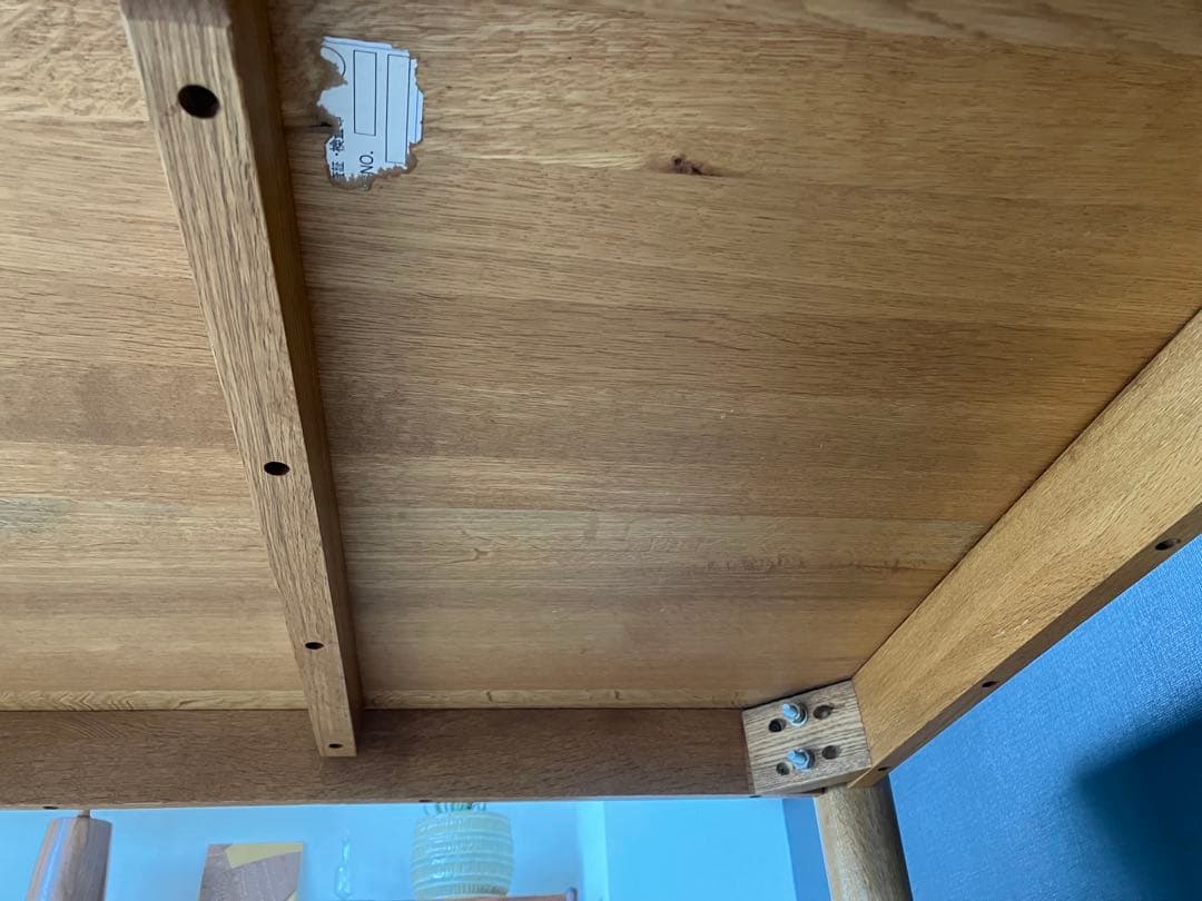 【大幅値下げしました】オーク無垢材 木製ダイニングテーブル 4人用