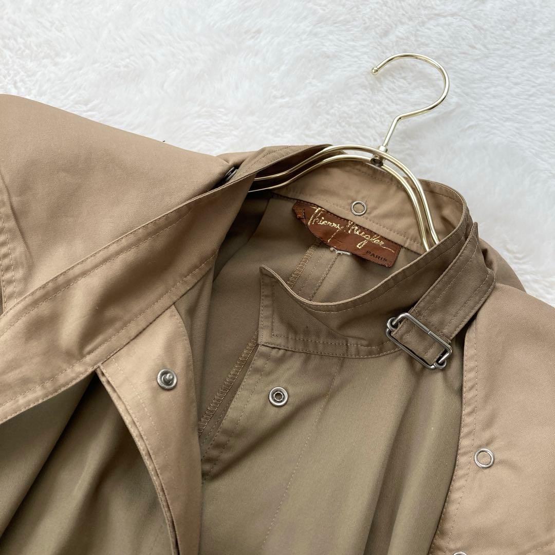 希少☆ティエリーミュグレー　ポンチョ・ケープコート　ベージュ　ヴィンテージ