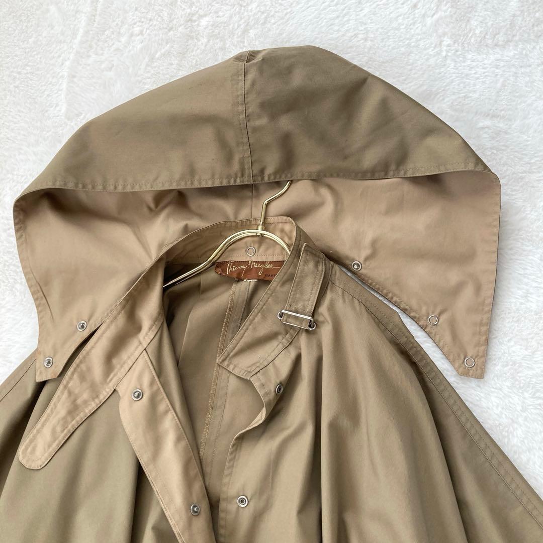 希少☆ティエリーミュグレー　ポンチョ・ケープコート　ベージュ　ヴィンテージ