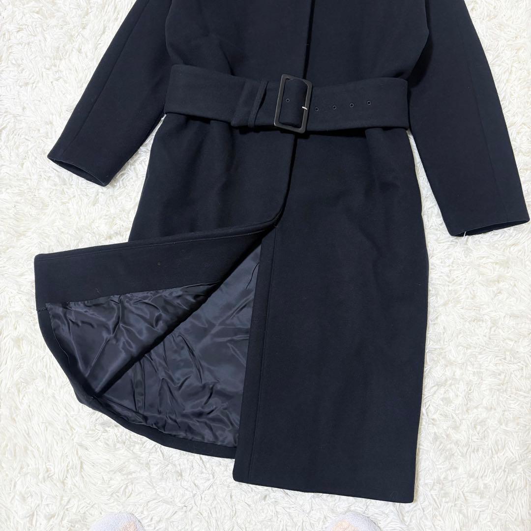 【美品】VERMEIL par iena メルトンノーカラー ワイドベルトコート