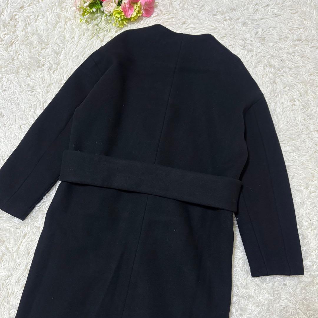 【美品】VERMEIL par iena メルトンノーカラー ワイドベルトコート