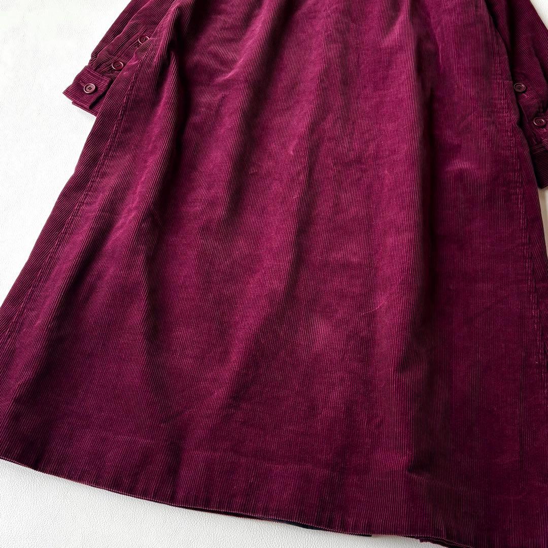 超希少✨【イヴサンローラン】ロングコート　コーデュロイ　アシンメトリー