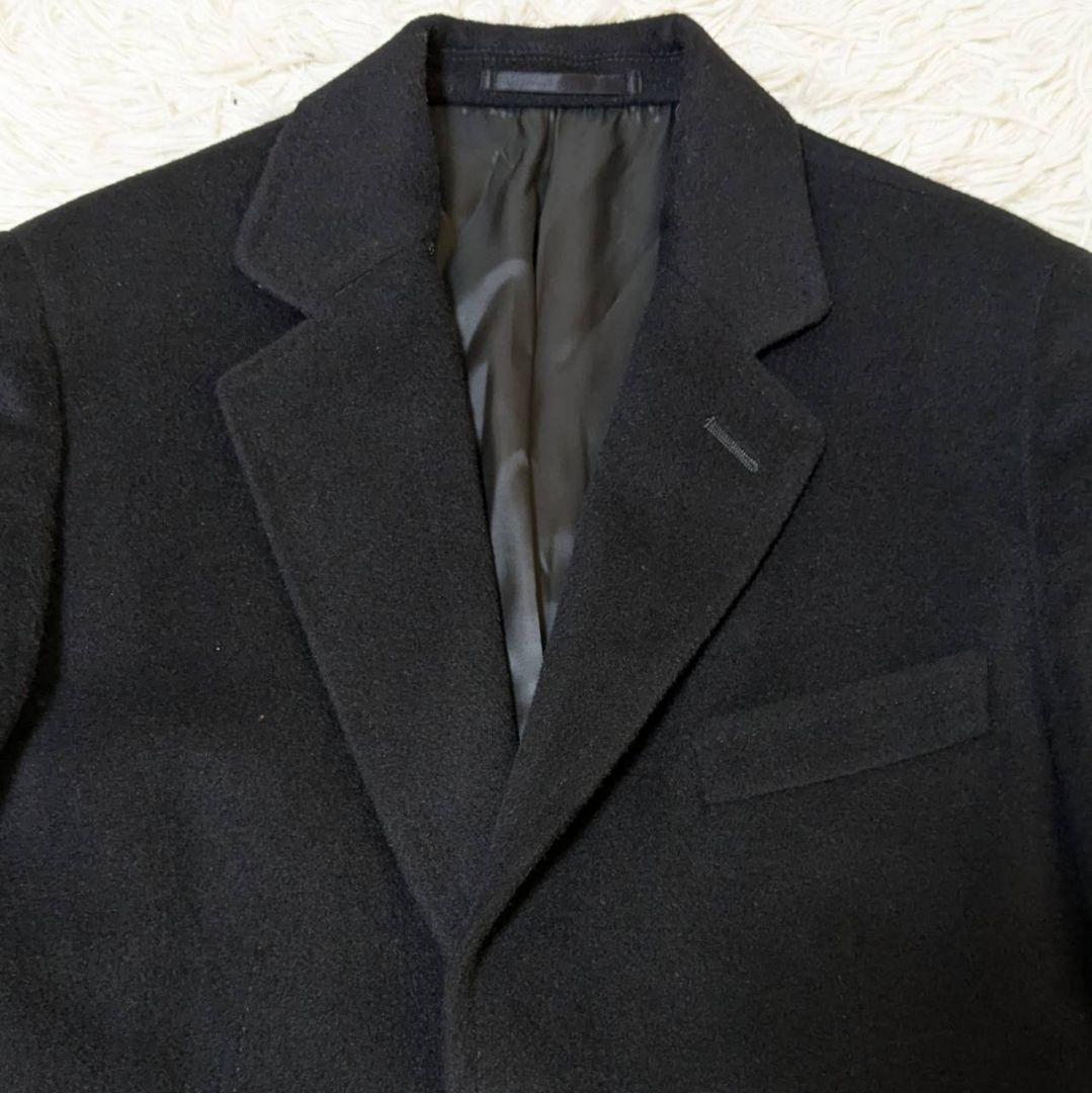 メンズティノラス チェスターコート ベルテッドコート ロングコート アンゴラ混