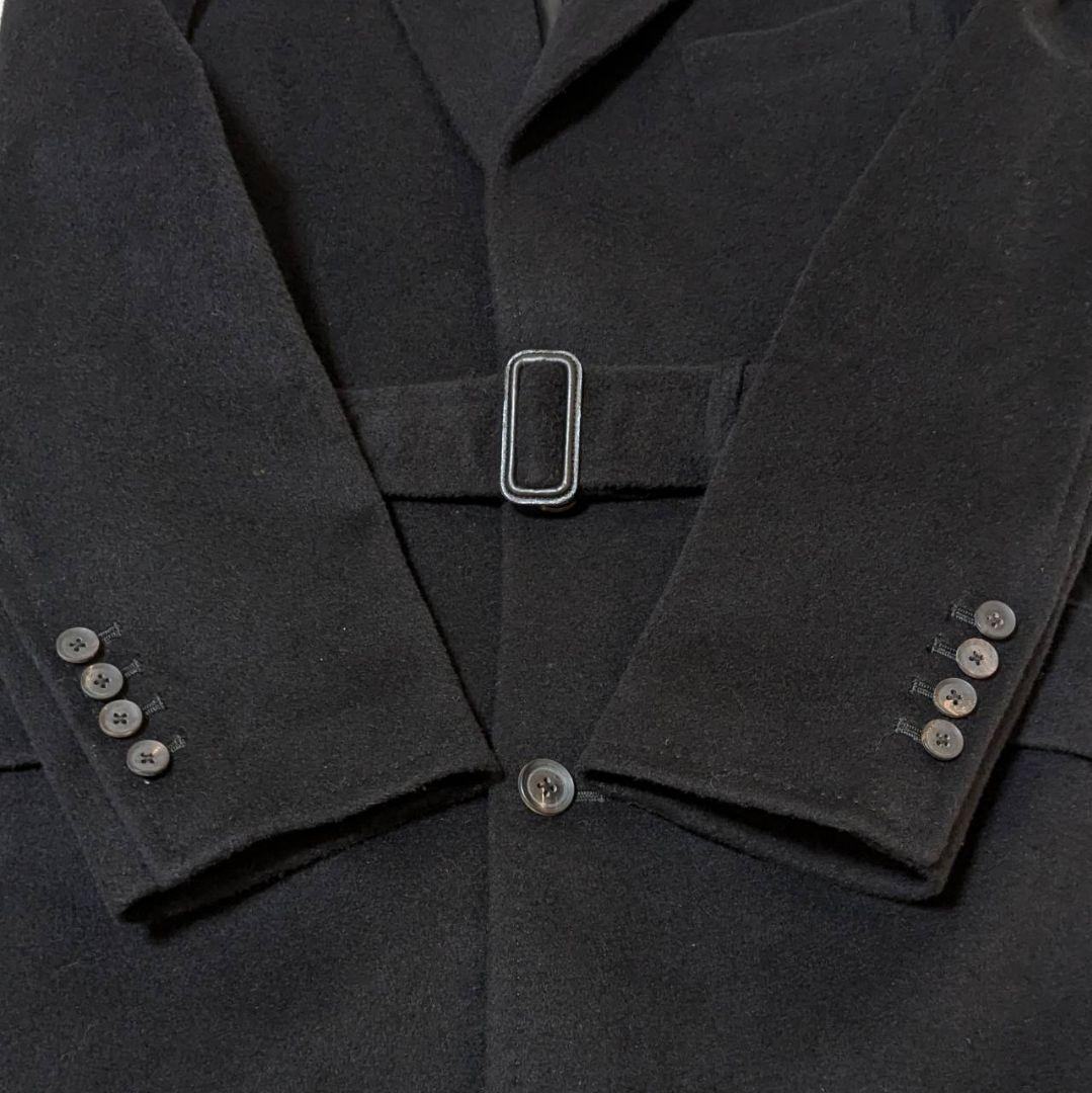 メンズティノラス チェスターコート ベルテッドコート ロングコート アンゴラ混