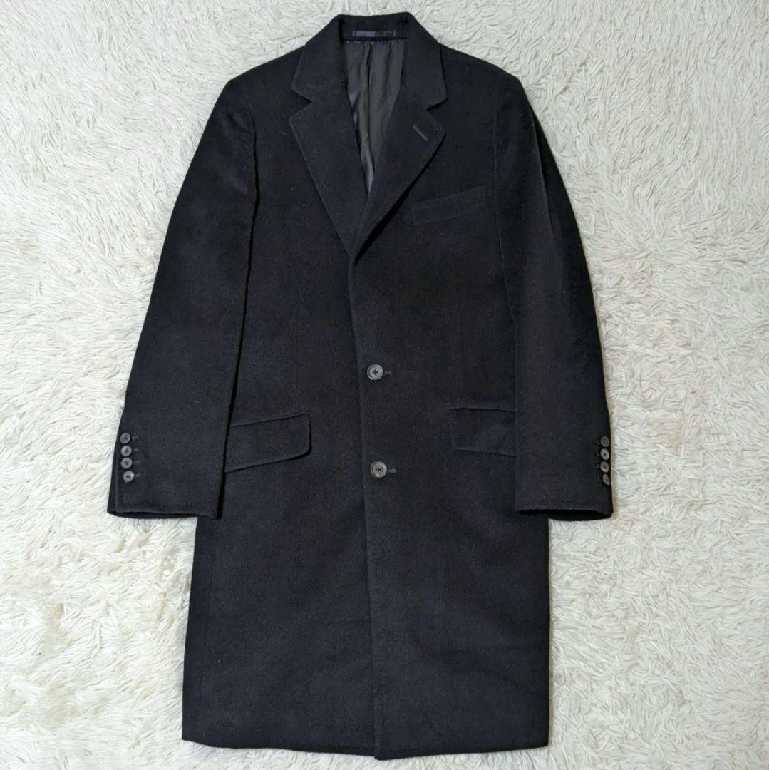 メンズティノラス チェスターコート ベルテッドコート ロングコート アンゴラ混