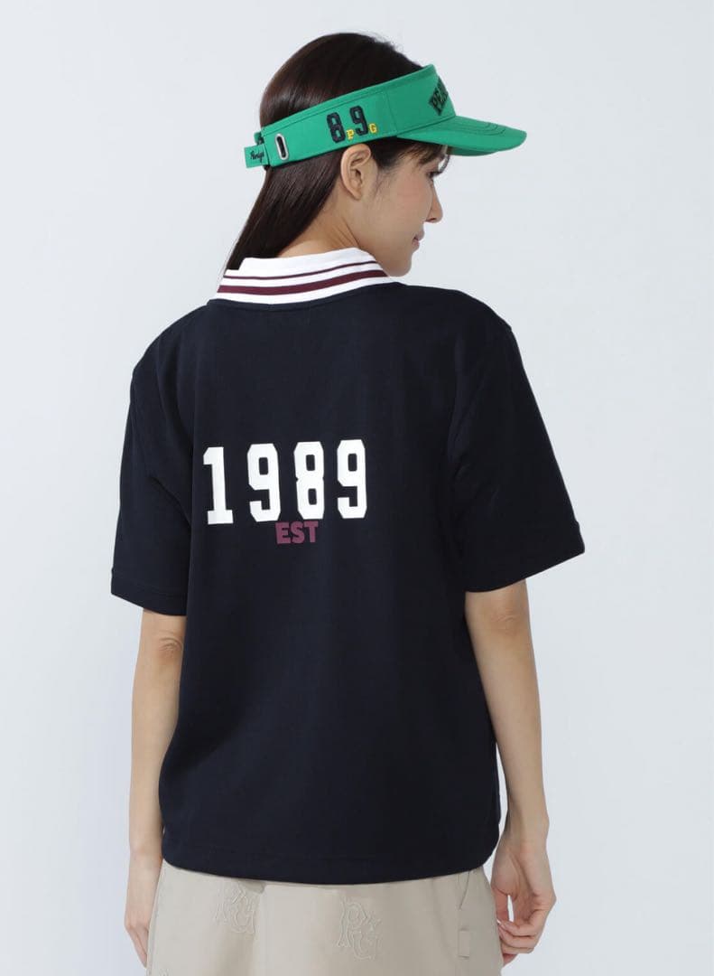 【新品・未使用】PEARYGATES 高通気ダブルフェイス半袖Vネックカットソー