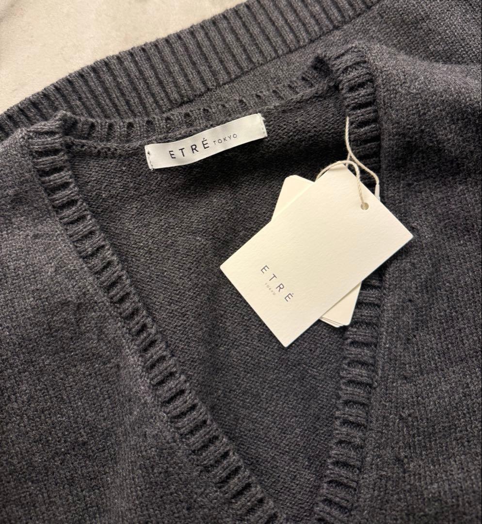 新品未使用 ETRE TOKYO★コットンカシミヤニットベスト