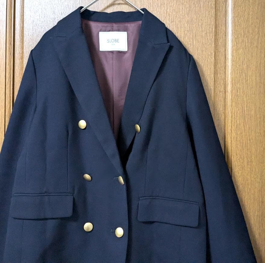 23AW SLOBE IENA　ウール混ダブルブレストジャケット