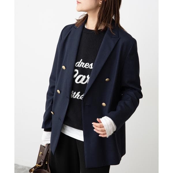 23AW SLOBE IENA　ウール混ダブルブレストジャケット