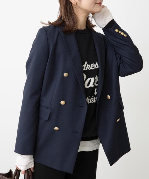 23AW SLOBE IENA　ウール混ダブルブレストジャケット