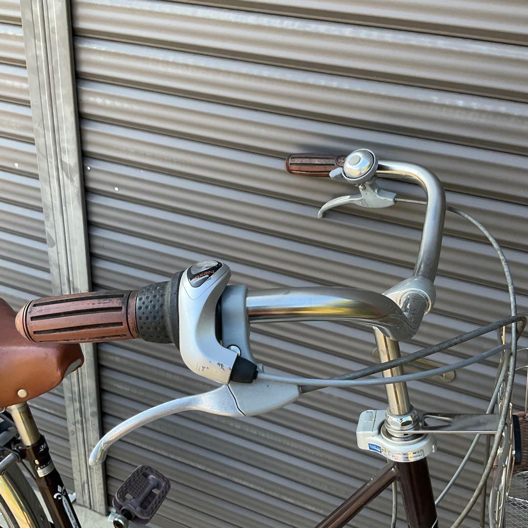 ママチャリ自転車 27インチ 身長155センチから カゴ/鍵/オートライト付き