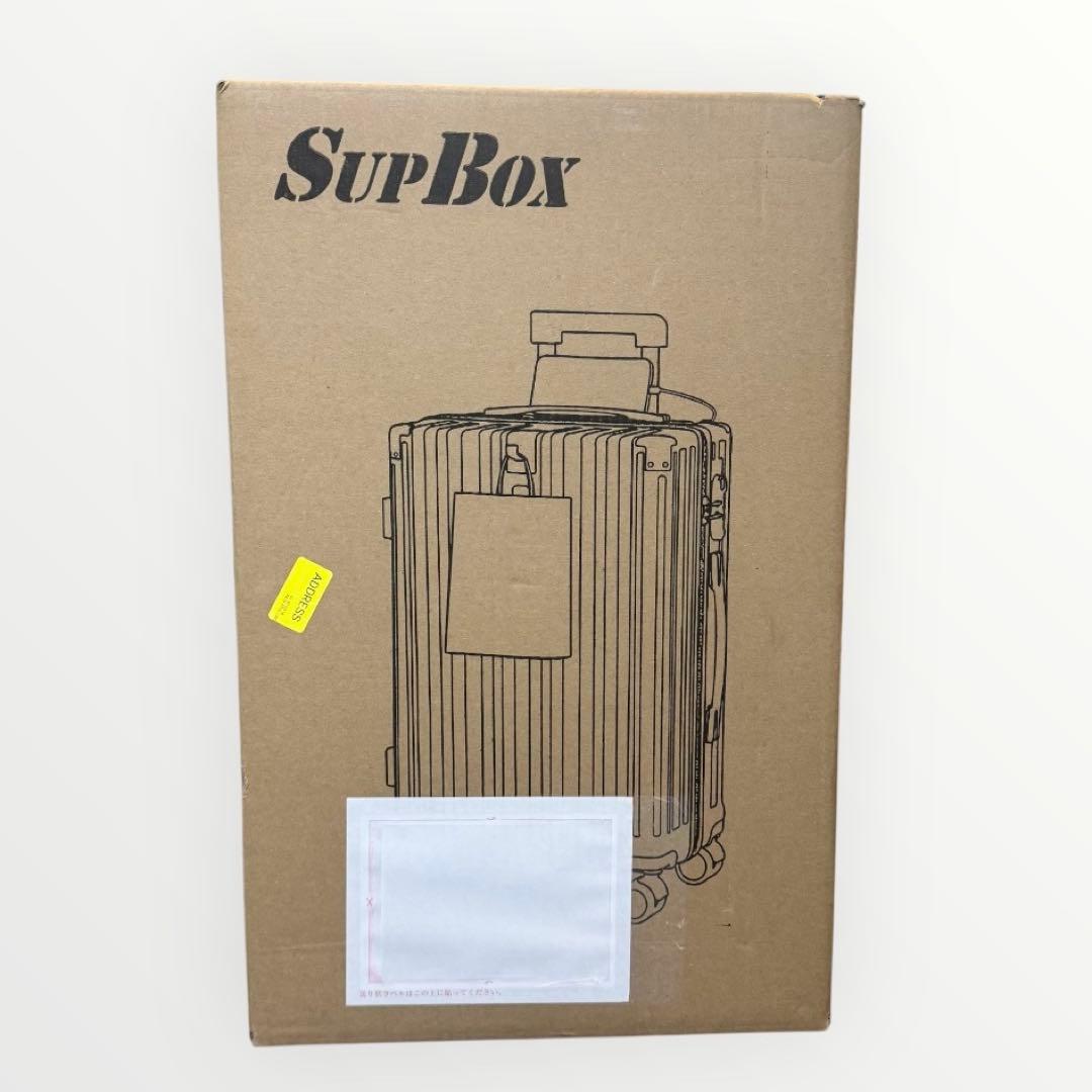 スーツケース キャリーケース USBポート付き カップホルダー付き L グレー