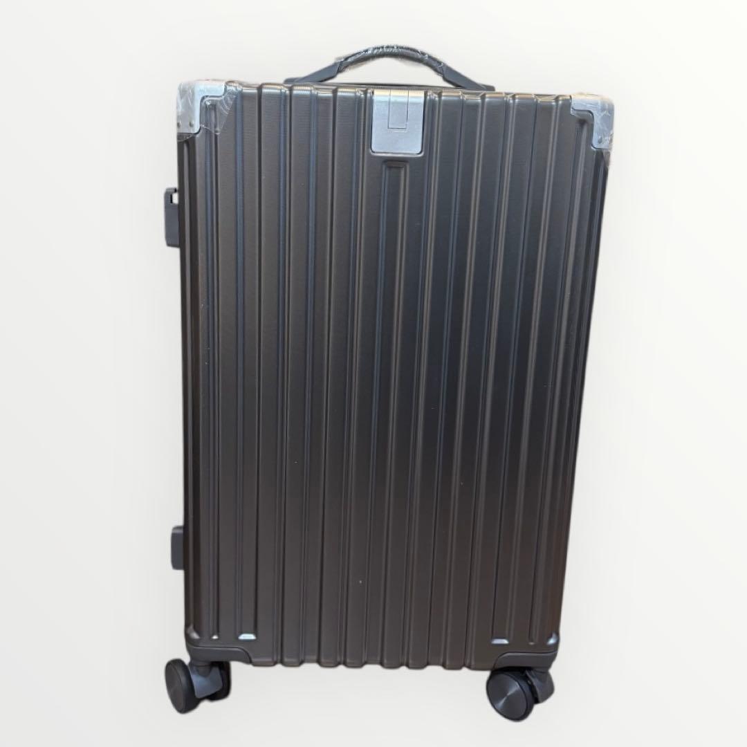 スーツケース キャリーケース USBポート付き カップホルダー付き L グレー