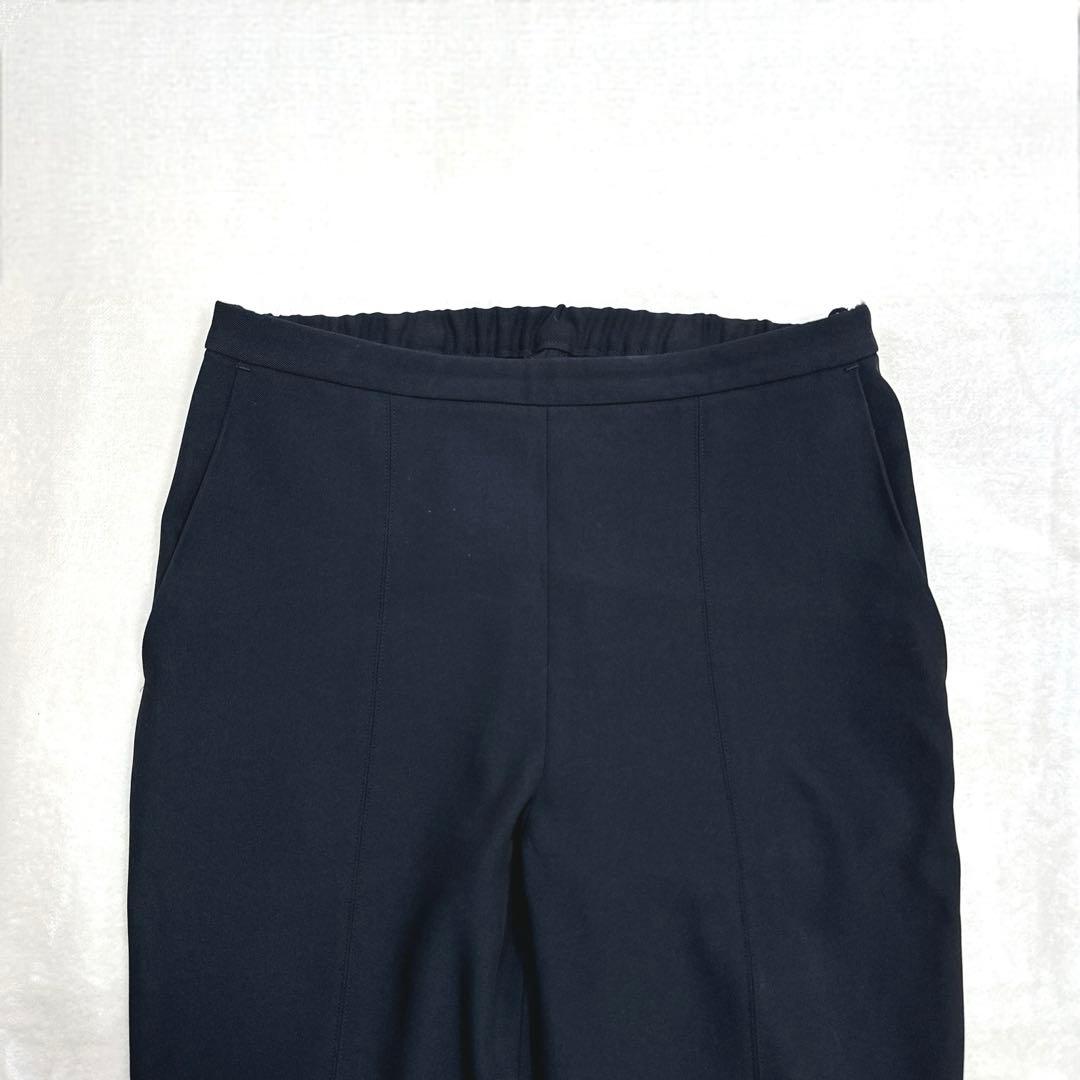極美品 M ルフィル 2WAYツイルフロントスリットパンツ 黒 テーパードパンツ