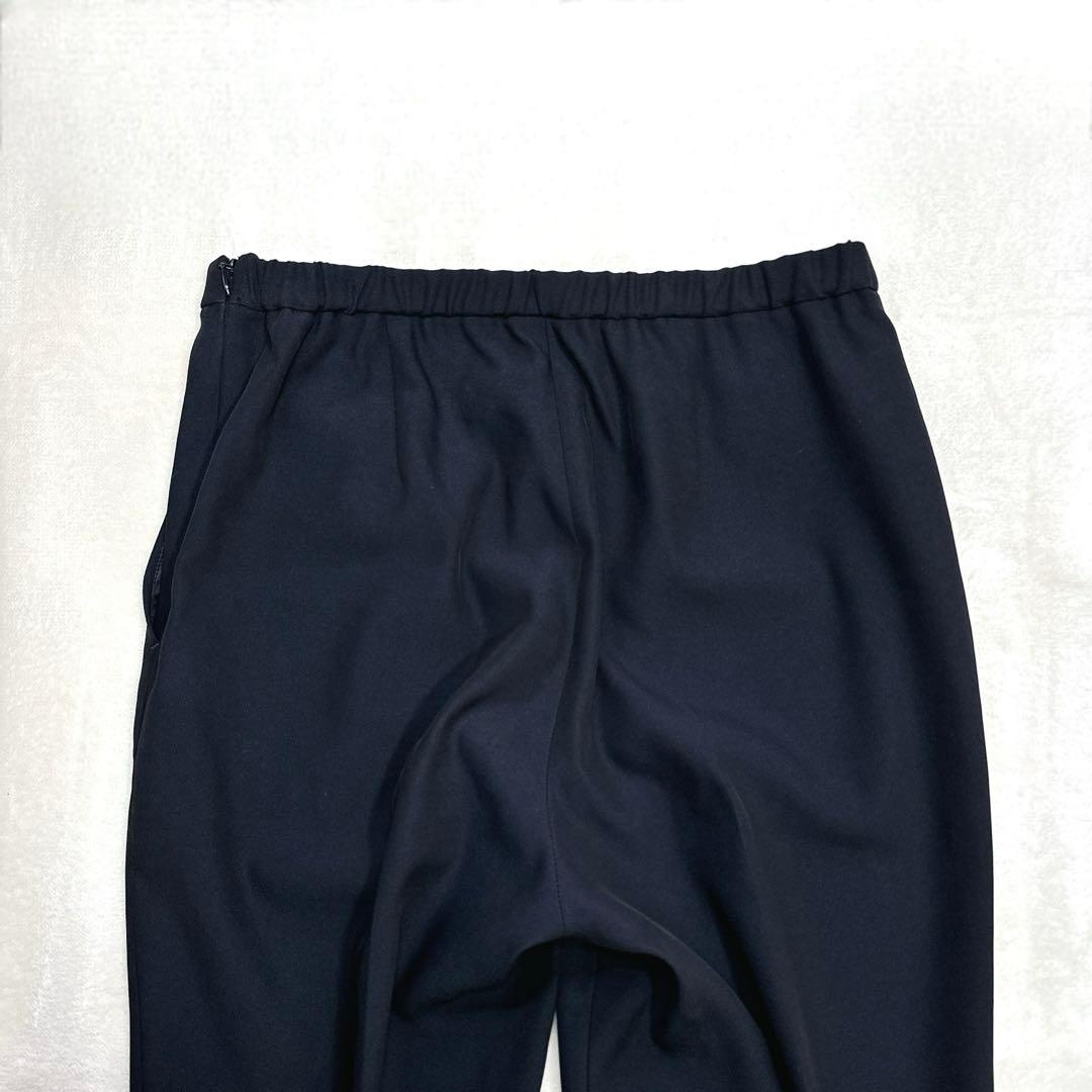 極美品 M ルフィル 2WAYツイルフロントスリットパンツ 黒 テーパードパンツ