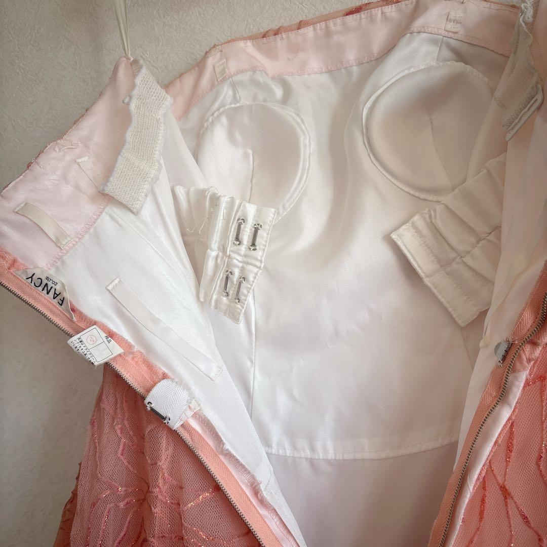 flowerpink ドレス 11号 約Lサイズ(ウエディング結婚式発表会演奏会