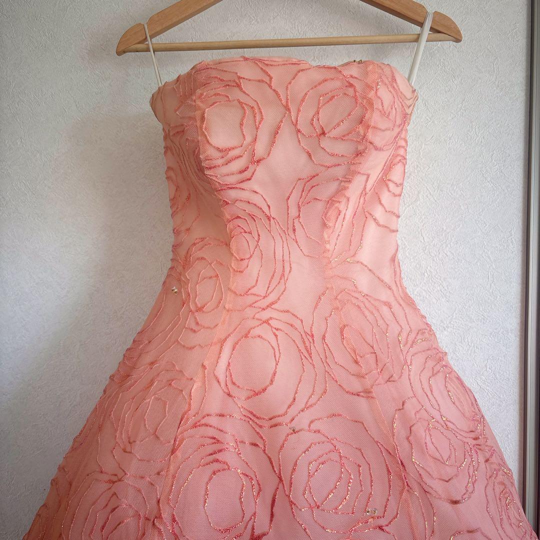 flowerpink ドレス 11号 約Lサイズ(ウエディング結婚式発表会演奏会