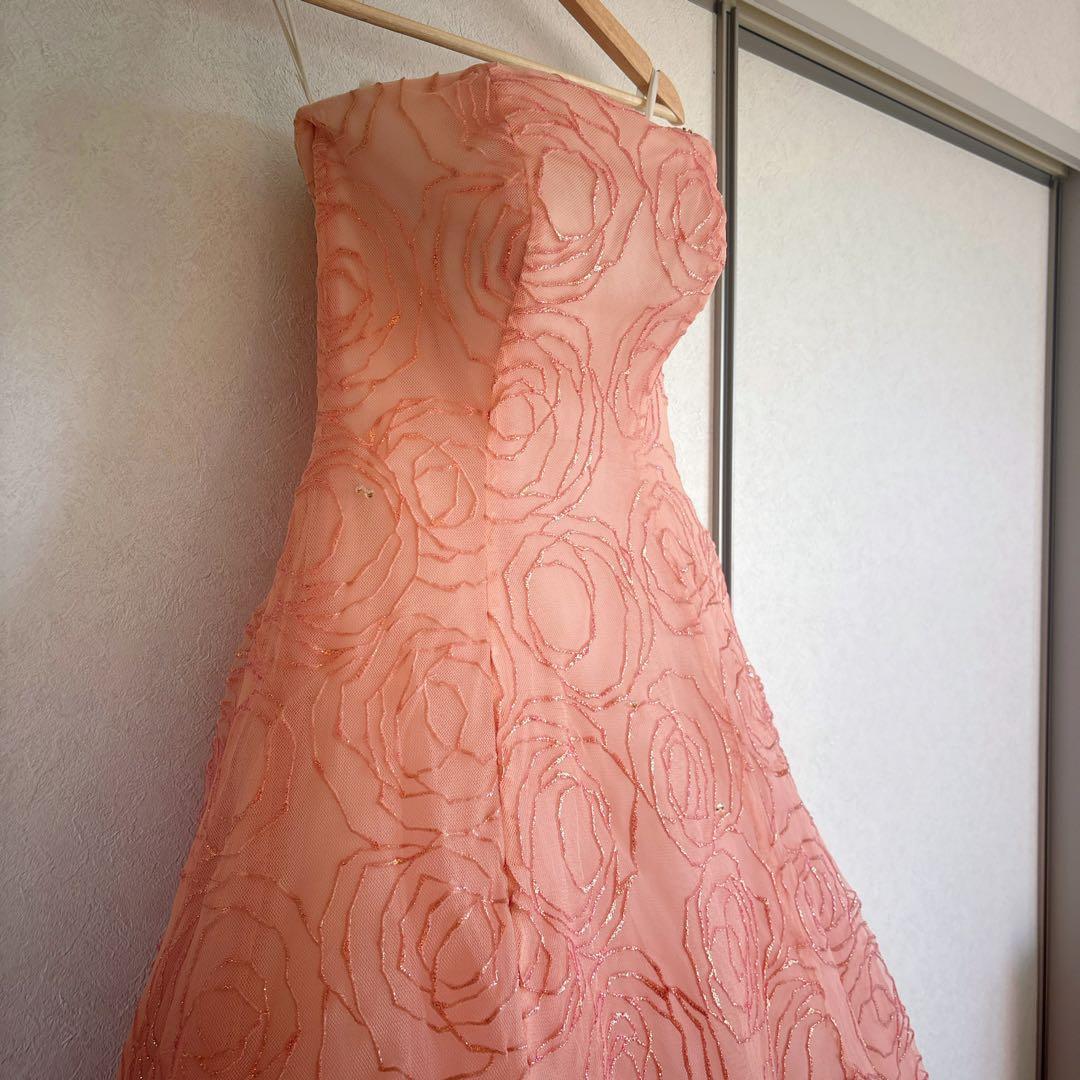 flowerpink ドレス 11号 約Lサイズ(ウエディング結婚式発表会演奏会