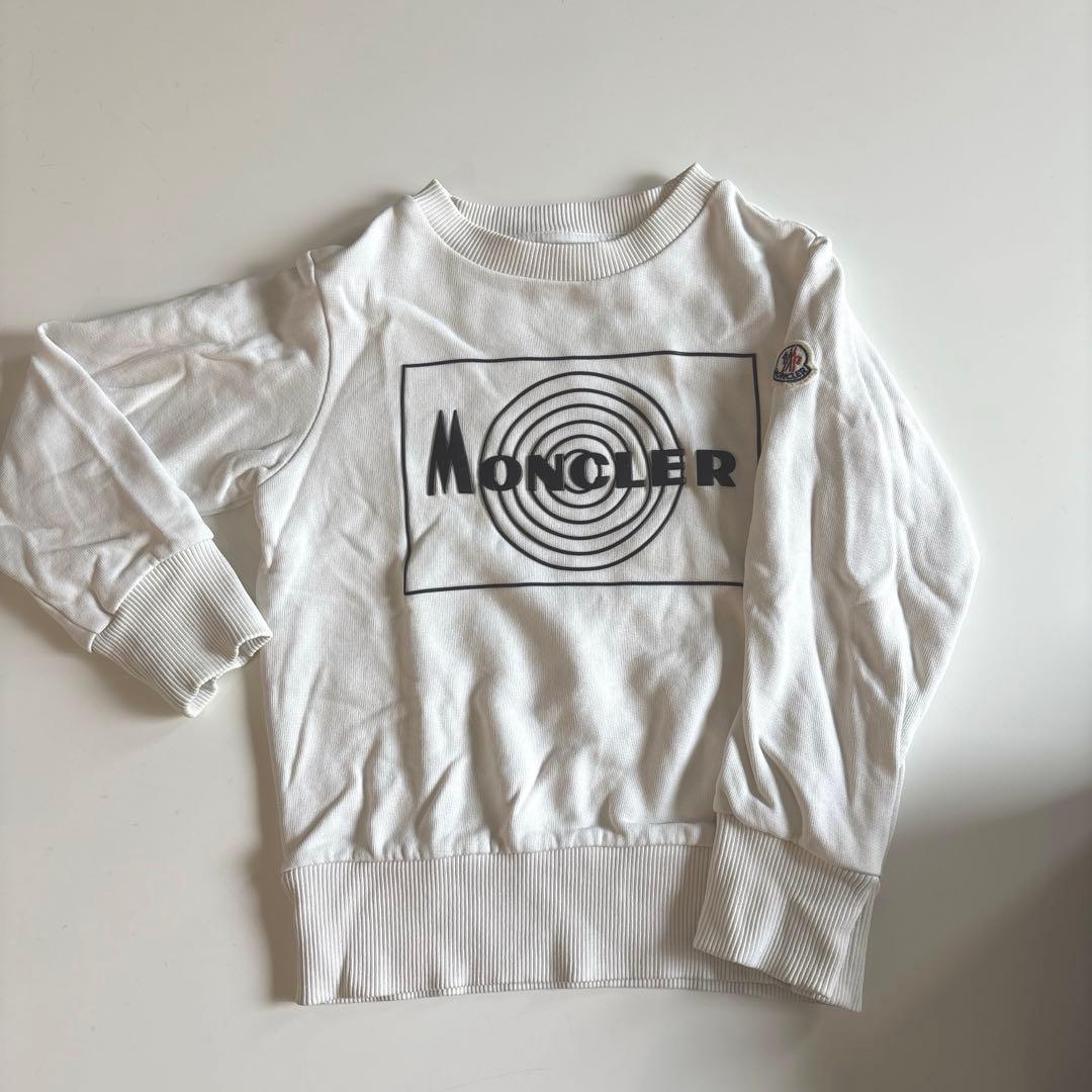 MONCLER kids キッズホワイト ロゴ トレーナー