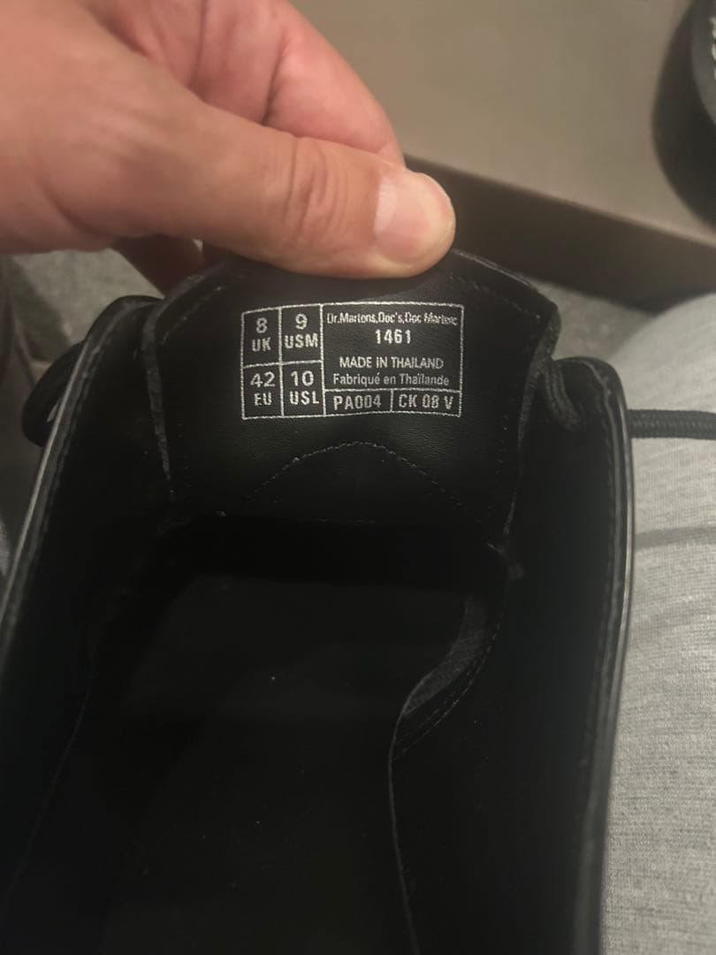 美品ドクターマーチン　Dr.martens 3ホール 1461 白ステッチUK8