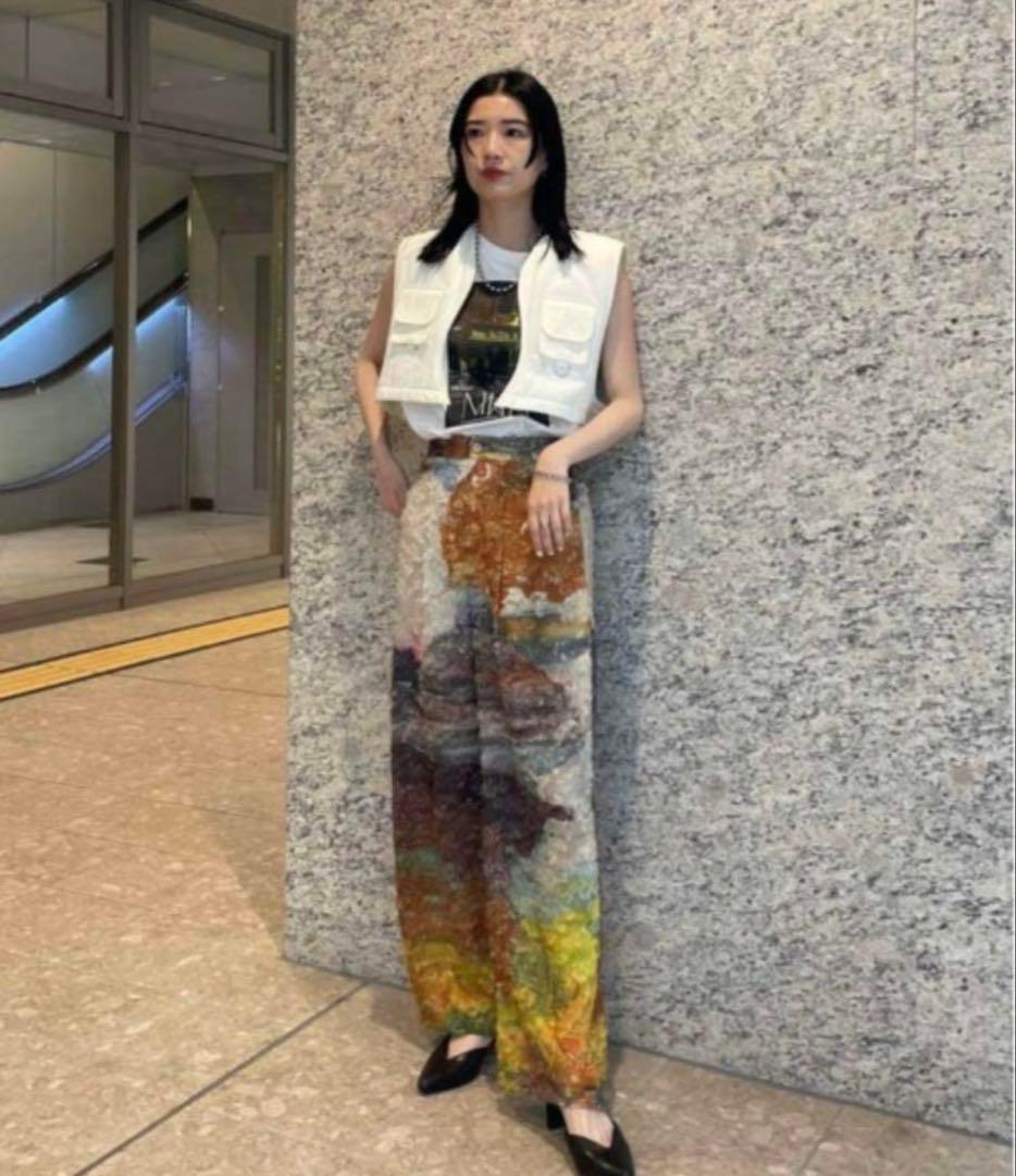 パンツ MEDI RACHEL FLUFFY ART PANTS