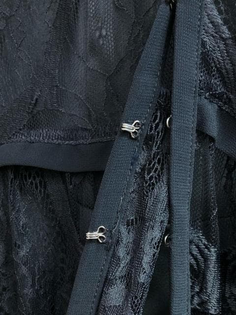 新品☆Lくすみカラー♪総レース重ね着ワンピースドレス♪着回し◎♪結婚式☆a173