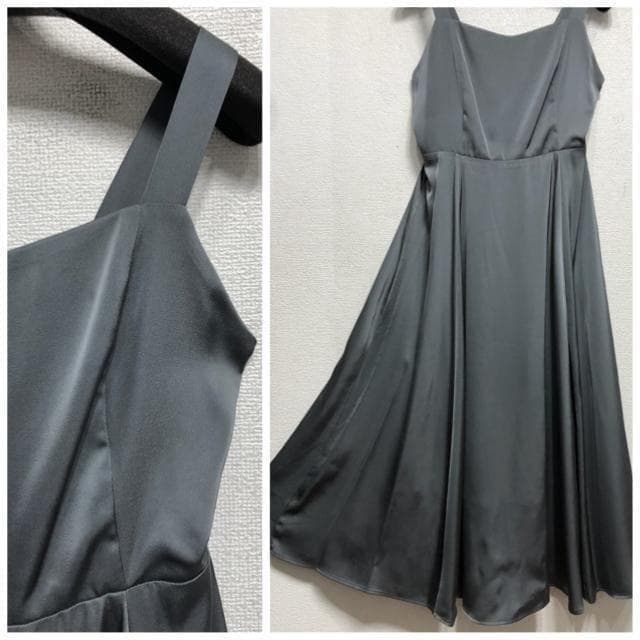 新品☆Lくすみカラー♪総レース重ね着ワンピースドレス♪着回し◎♪結婚式☆a173