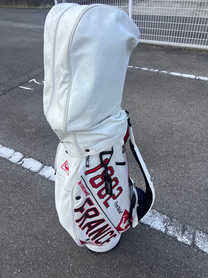 ルコック　ゴルフ　キャディーバッグ　ホワイト　メンズ