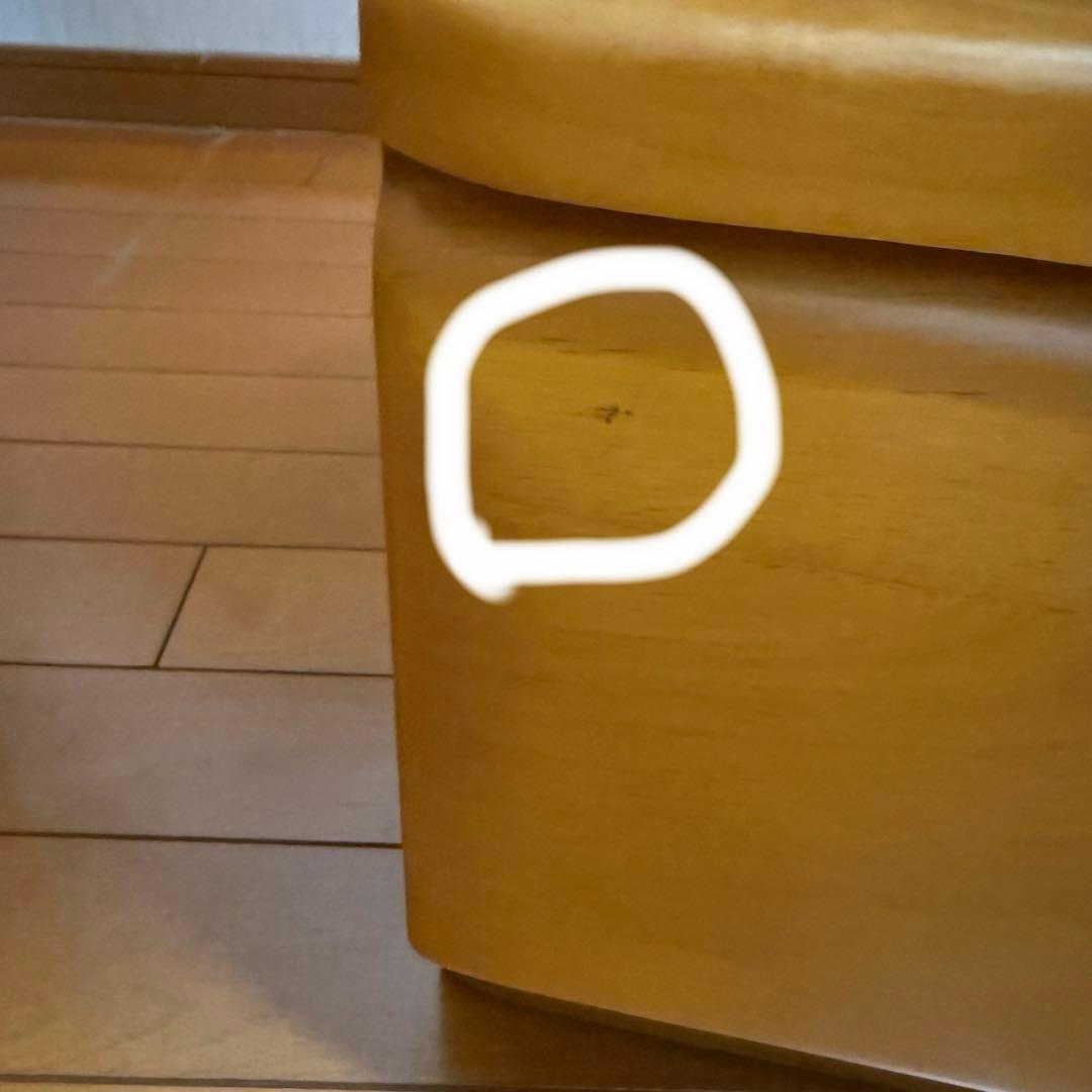 木製ハイチェスト ナチュラルウッド 6段　8引出し　レール4引き出し