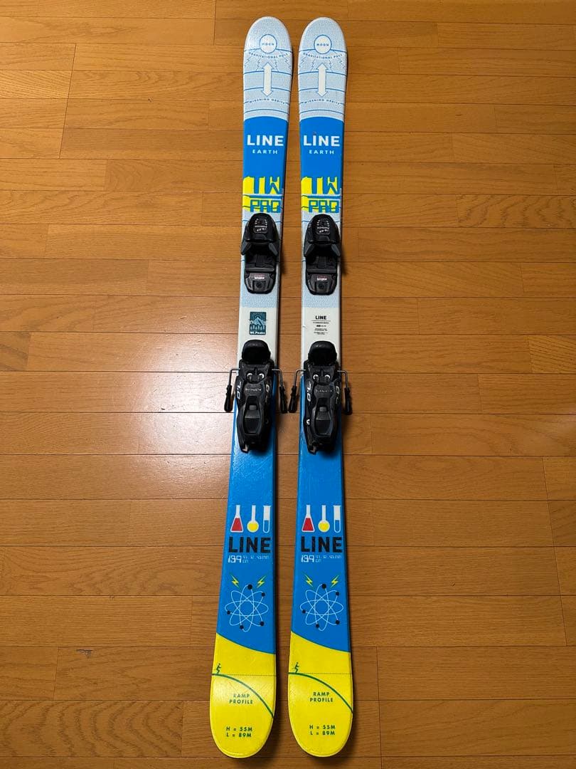 LINE ジュニア フリースタイルスキー 板バインディング付