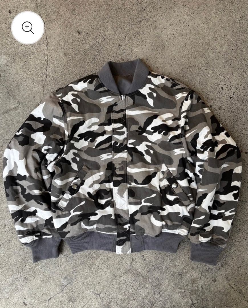 ジャケット・アウター BELVET Camo Reversible MA-1 Jacket gray