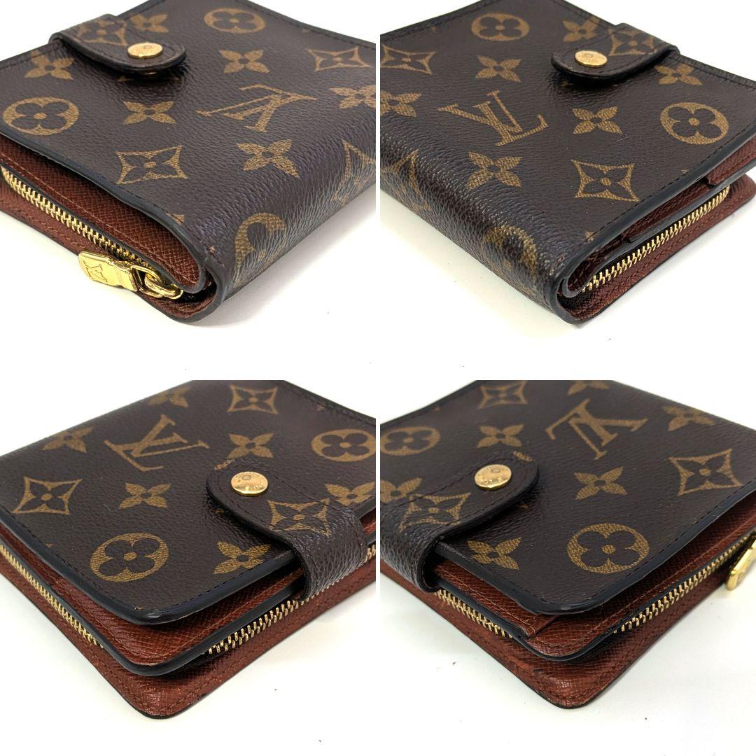 ルイヴィトン モノグラム コンパクトジップ 二つ折り財布 B17