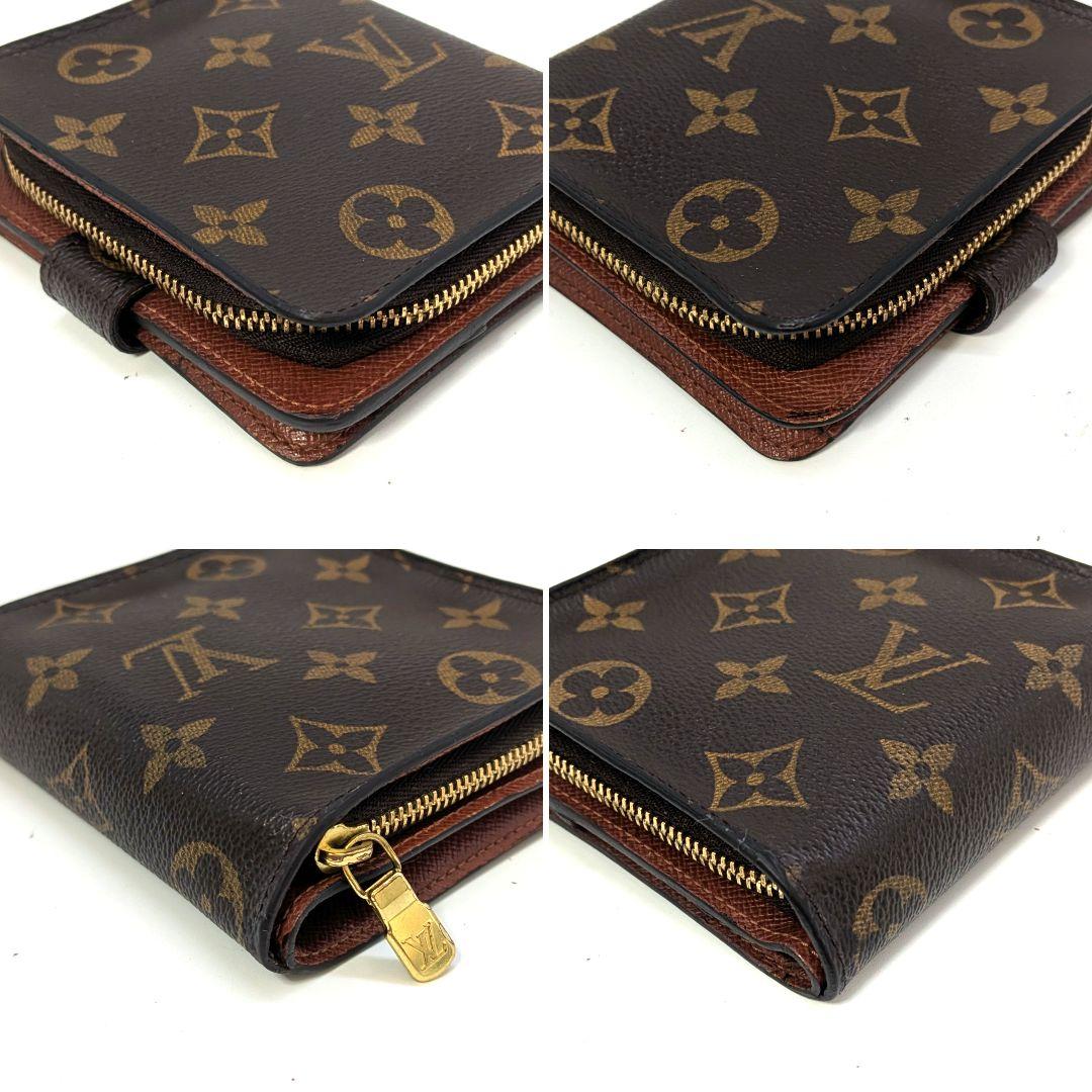 ルイヴィトン モノグラム コンパクトジップ 二つ折り財布 B17