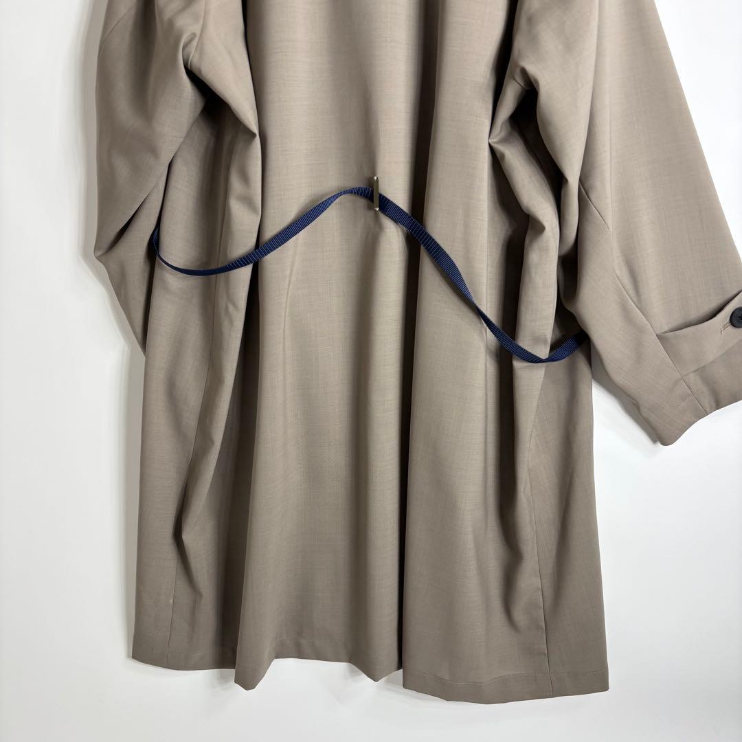 22SS kolor PVCカラー ラペル切替 ベルテッドコート チェスター 3