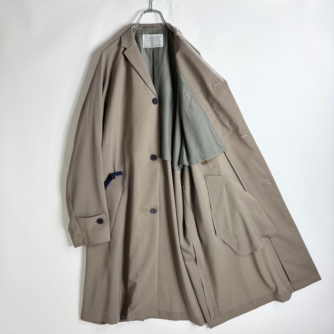 22SS kolor PVCカラー ラペル切替 ベルテッドコート チェスター 3