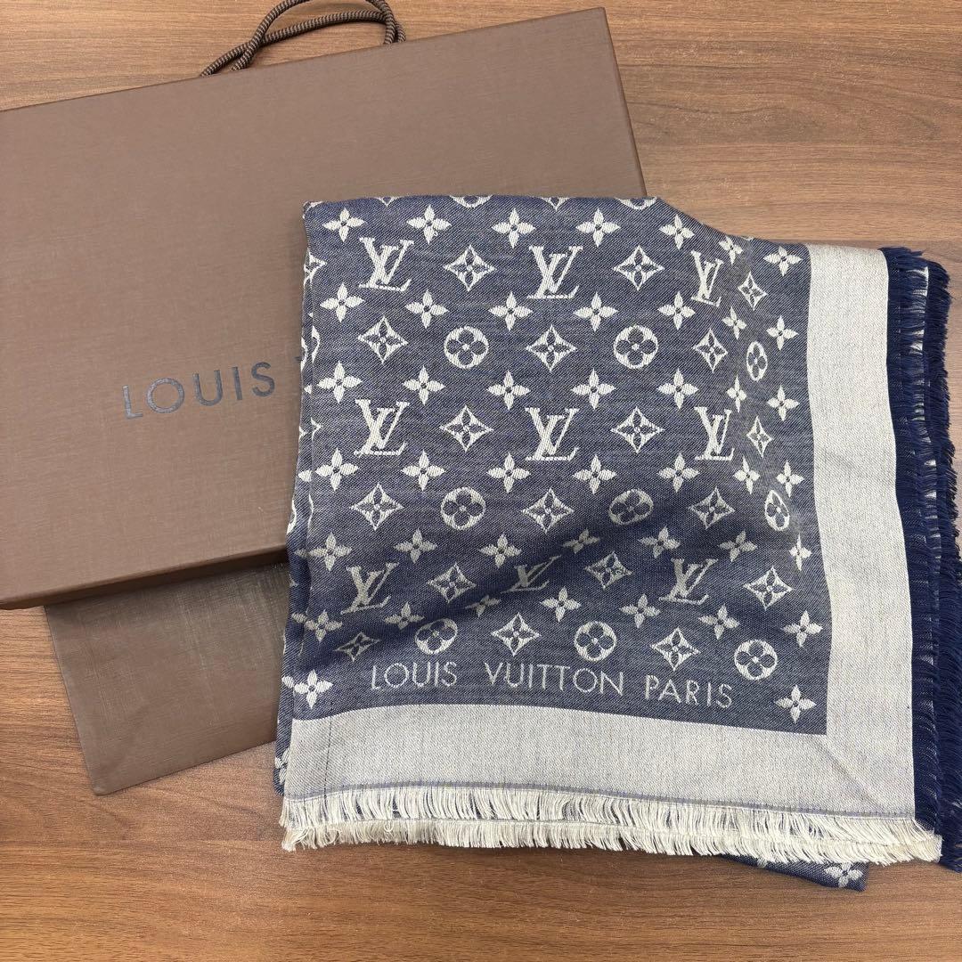 ルイヴィトン ストール ショール モノグラム デニム M71376
