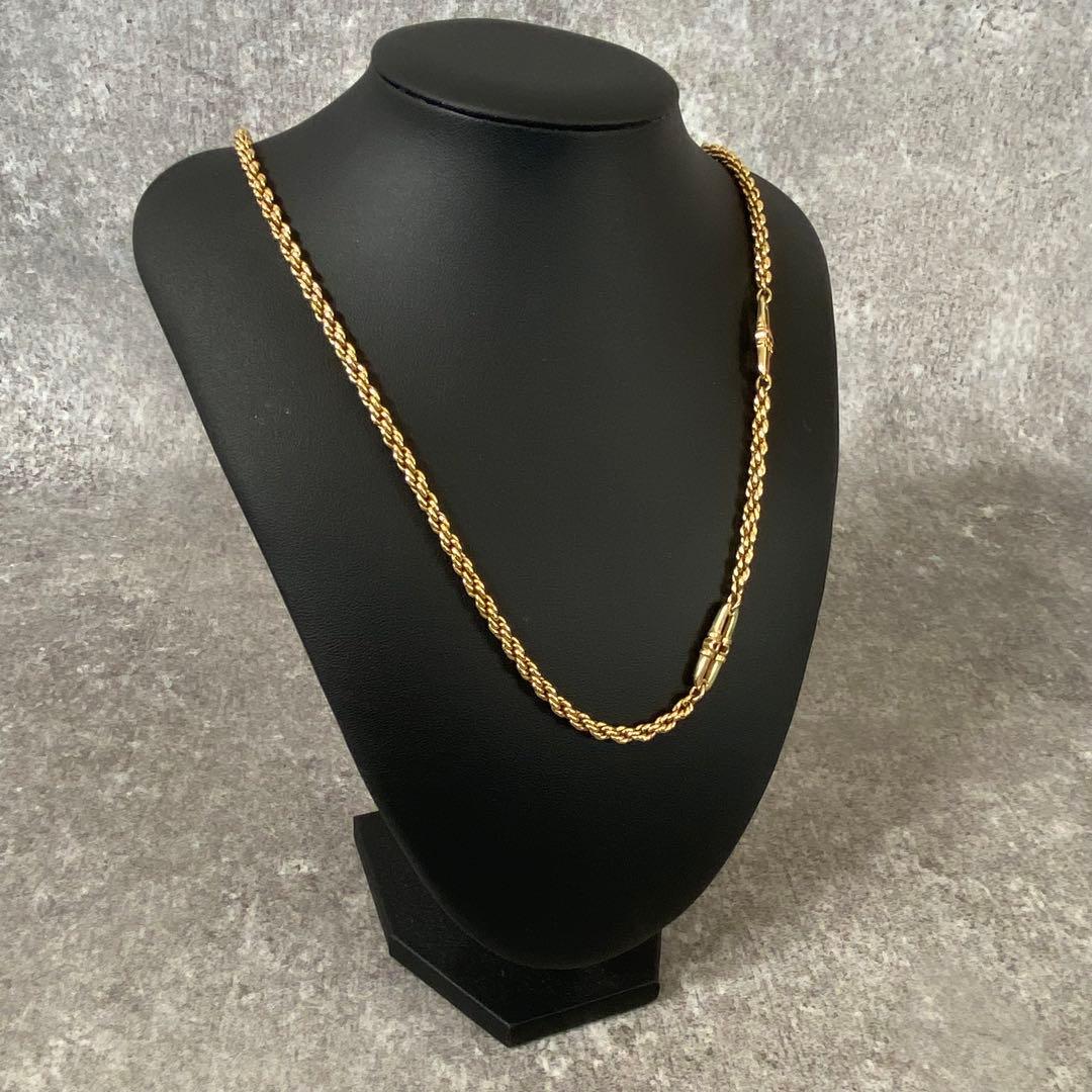 DIOR クリスチャンディオール　喜平　チェーン　ロング　ネックレス　ゴールド