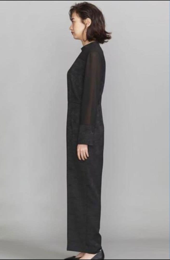 BY DRESS ジャカード×ジョーゼットオールインワン