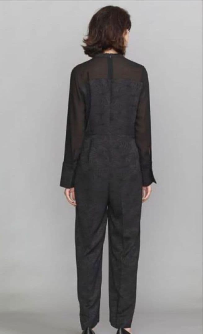 BY DRESS ジャカード×ジョーゼットオールインワン