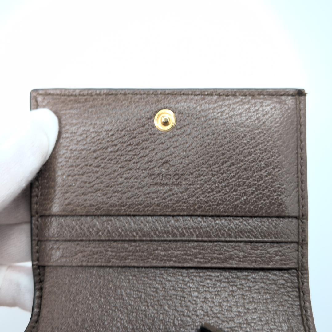 良品✨　グッチ ２つ折り財布 オフィディア PVC ブラウン 0I7