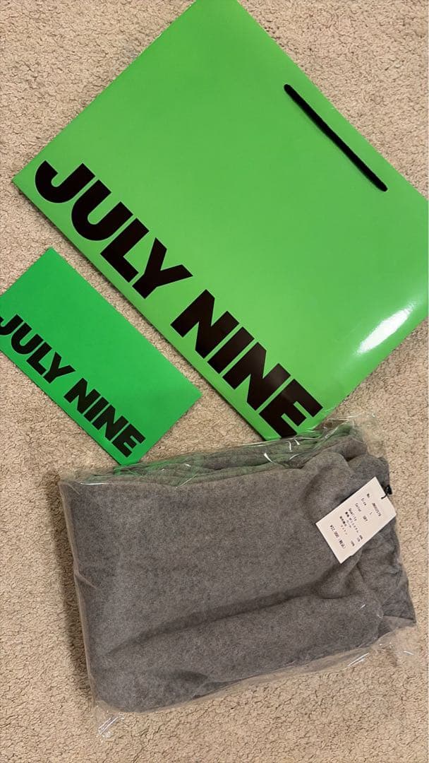 JULY NINE フリースパンツ2026 AW完売商品 グレーＬサイズタグ付き